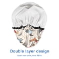 thumbnail image 4 of Shower Caps,Dachshund Waterproof Shower Cap for Women 4 Pieces,Double Reusable Hair Cover for Shower PEVA Elastic Stretch Hem, 4 of 7