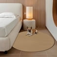 thumbnail image 3 of Pure Khaki Round Area Rug 7 FT, Non Slip Living Room Area Carpet, Simple Solid Color Washable Soft Circular Rug Non-Shedding Floor Carpet for Bedside Office Play Room Classroom, 3 of 9