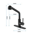 thumbnail image 7 of Kitchen Faucets with Pull Down Sprayer, Stainless Steel Sink Faucet with Deck Plate and Detachable Escutcheon, Matte Black, 7 of 7