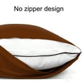 thumbnail image 4 of Silky Smooth and Cooling Satin Pillowcases Set of 2, Hair and Skin Friendly Pillow Cases with Envelope Closure, King, 20 × 36 Inches, Brown, 4 of 6
