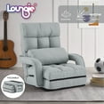 thumbnail image 1 of Arina Linen Recliner/Floor Chair - 5 Adjustable Positions, Foldable, 1 of 8
