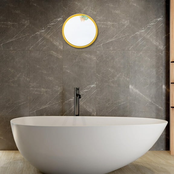 WHAMVOX Circular Round Wall-mounted Makeup Mirror 25x25cm Golden