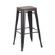 thumbnail image 1 of Banco Alto Mainstays Negro con asiento de Madera, 1 of 4