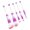 Purple red gradie E, variant on CIYISON Beaded Makeup Brush Set Metal Handle Makeup Brushes Eyeshadow Brush Blush Brush Beadable Makeup Brushes for Makeup