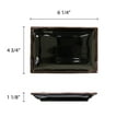 thumbnail image 2 of Excellante Tenmoku Melamine Dinnerware Collection 8 Oz, 6 1/4" X 4 3/4" Wave Rectangular Plate, Comes in Dozen, 2 of 2