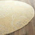 thumbnail image 3 of SAFAVIEH Bella Glenna Medallion Floral Wool Area Rug, Beige/Silver, 5' x 5' Round, 3 of 7