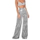 thumbnail image 3 of Pantalones de mujer, pantalones casuales de mujer, pantalones anchos con purpurina, pantalones largos rectos, estándares líderes en la industria, 3 of 7