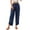 Navy Blue, variant on XFLWAM Capris Pants for Women Summer Baggy Elastic High Waist Cropped Trousers Casual Loose Wide Leg Pallazzo Pants Black XL
