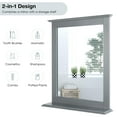 thumbnail image 6 of Giantex Bathroom Wall Mirror, Square Vanity  Makeup  Hanging Mirror for Dressing Room Washroom Bedroom, Grey, 6 of 6