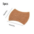thumbnail image 3 of Kitchen Scrub Sponge Set | Wood Fiber Natural Multi Surface Cleaning Pads | Heavy Duty Dishwashing Wok Household Sponges | 5 Pack | 5.51 x 4.33 Inch Green Brown, 3 of 6