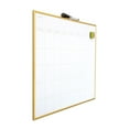 UBrands Monthly Calendar Dry Erase Board 20 x 16 Inches Gold Aluminum Frame