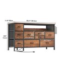 thumbnail image 5 of TV Stand 9 Drawer Dresser Storage with Power Outlet w/Side Pockets & Hooks, 5 of 5