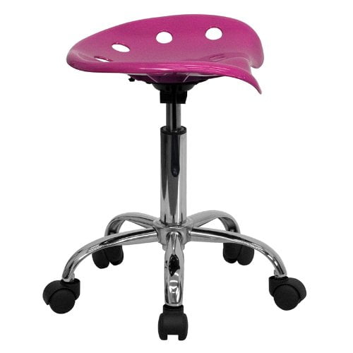 Flash Furniture Vibrant Pink Tractor Seat and Chrome Stool Walmart Canada