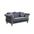 thumbnail image 5 of Uspridefurniture Tommy Chesterfield Velvet Loveseat,Gray, 5 of 5