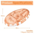 thumbnail image 5 of Sun's Out Floating Snack Bar – Orange Cabana Stripe Pool Float, Ages 14+, 5 of 5