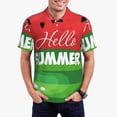 thumbnail image 2 of Salouo Watermelon Hello Summer for Men's Short Sleeve Polo Shirts,Polo Shirts for Men Performance Short Sleeve Golf Shirt Athletic Casual Collared T-Shirt-Small, 2 of 8