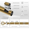 thumbnail image 6 of Curtain Rods for Windows 66 to 120 Inch(5.5-10 Feet),3/4" Diameter Gold Drapery Rods with Twisted Cage Finials,Size:36-120 Inch, 6 of 8