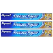 Reynolds Freezer Paper Plastic Coated 16 2/3 yds x 18in Roll 75sq ft. Pack of 3