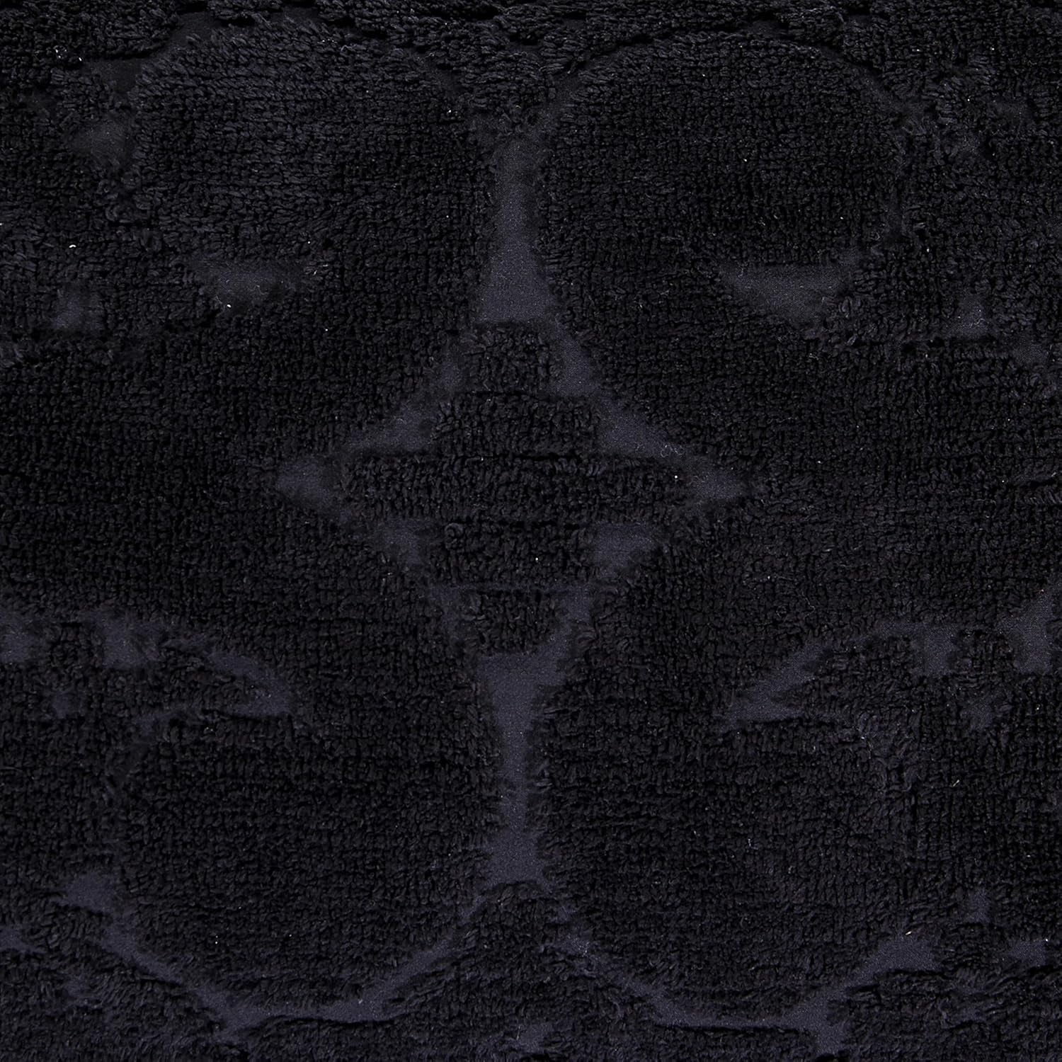 Better Trends 26"x 26" Euro Pillow Sham 100% Cotton Pillow Cover Medallion Design Machine Washable (Black) Ashton Collection