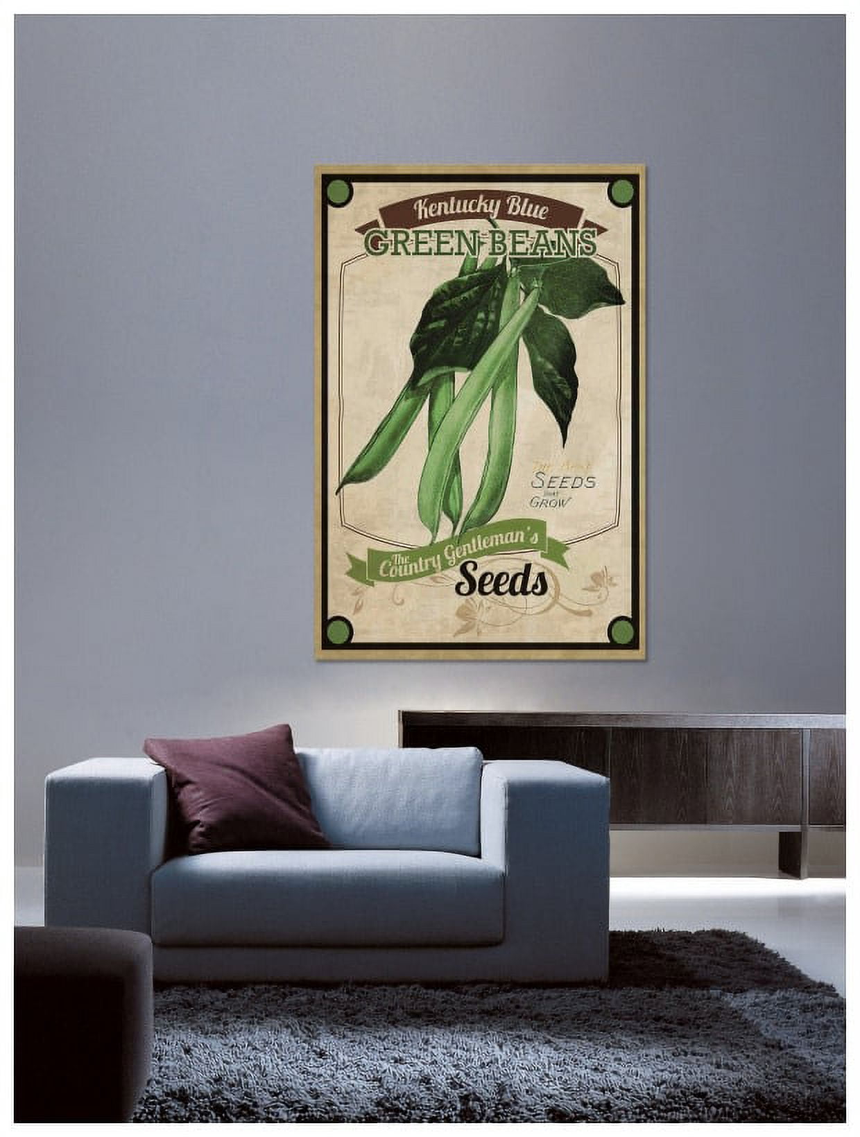 Marmont Hill "Seed Packet Green Beans" Painting Print on Canvas
