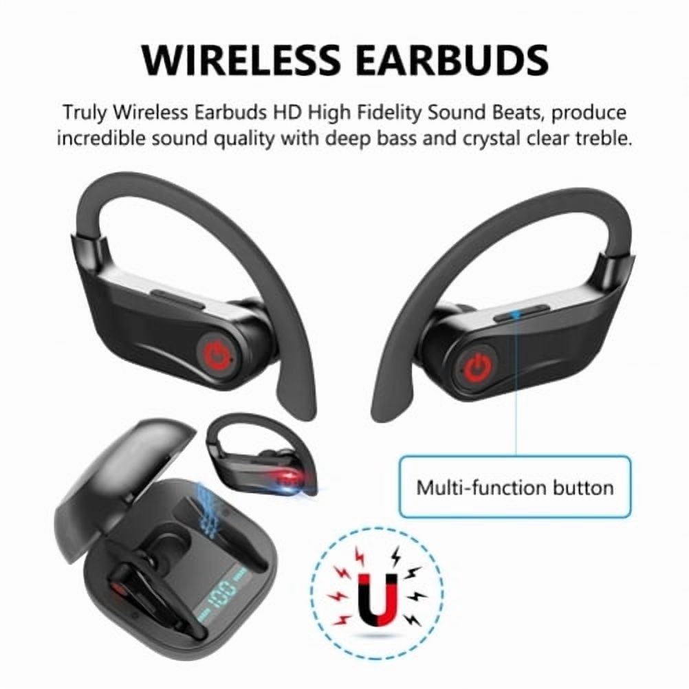 Wireless TWS Headphones for Google Pixel 5a 5G Phone - Earbuds Earphones Ear hook True Stereo Headset Hands-free Mic B8W