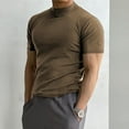 thumbnail image 4 of INCERUN Men Short Sleeves Round Neck Solid Color Basic T-Shirts Casual Skinny Tops Shirt, 4 of 7