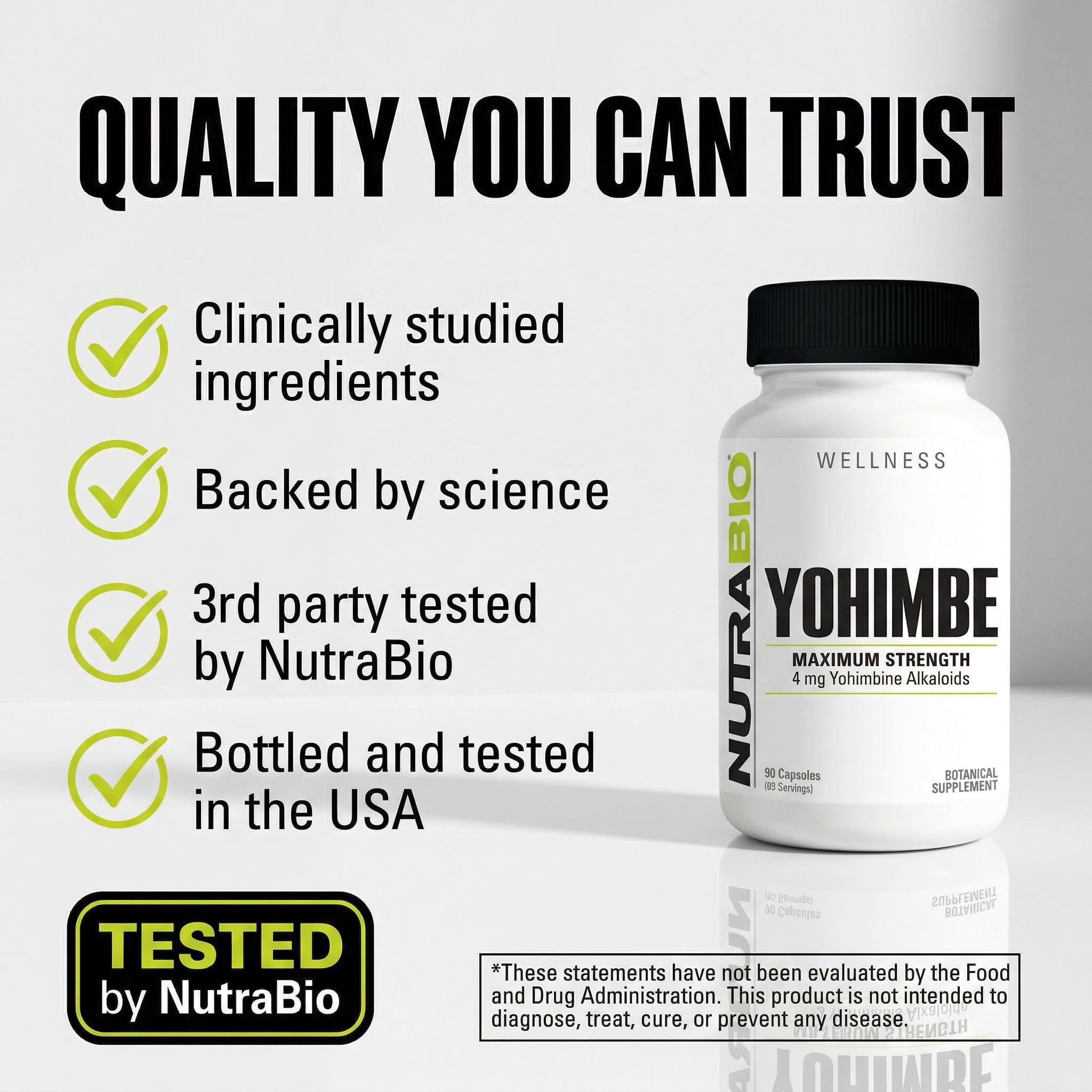 l carnitine vs yohimbine NutraBio Yohimbe Supplement, 4mg Yohimbine, 90 Veggie Capsules, Yohimbe  Bark Extract
