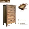 thumbnail image 3 of DSstyles Commode, Commode Vintage en Bois à 5 Tiroirs, Grande Commode pour Garde-Robe, Commodes pour Organisateur de Rangement, pour Garde-Robe Salon, Chambre d'Enfant, Couloir de la Chambre de Bébé, 3 of 8