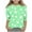Green-04, variant on Ugoldhm Girls Blouses Round Neck Star Graphic Casual Tops 3/4 Sleeve Summer Fall Kids Clothes