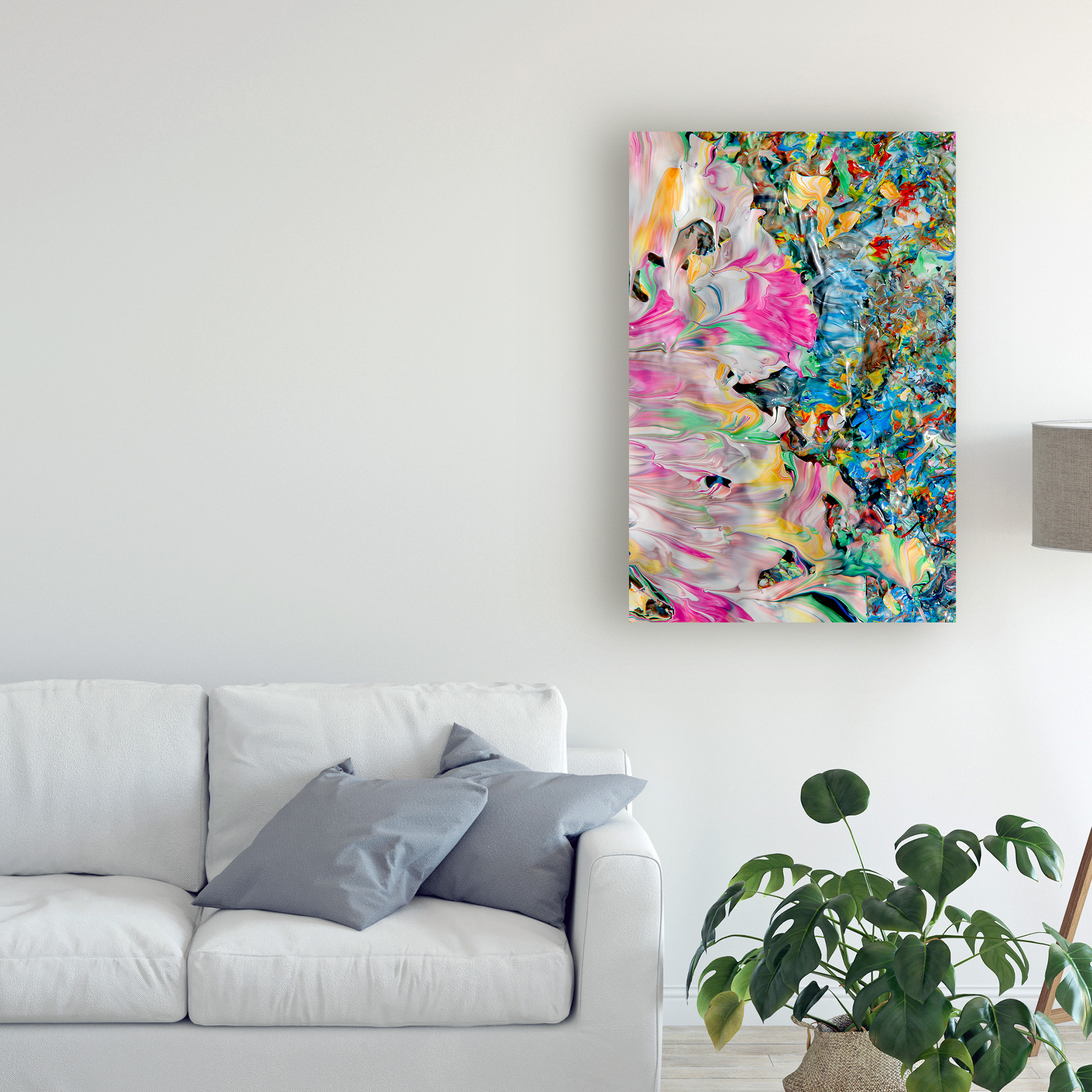 Trademark Fine Art 'Abstract Splatters Lovejoy 17' Canvas Art by Mark Lovejoy