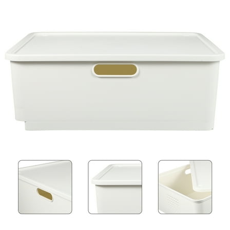 Soimiss 1Pcs Sundries Storage Box White PP Storage Organizer Friends Living Room