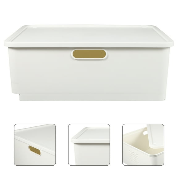 Soimiss 1Pcs Sundries Storage Box White PP Storage Organizer Friends Living Room