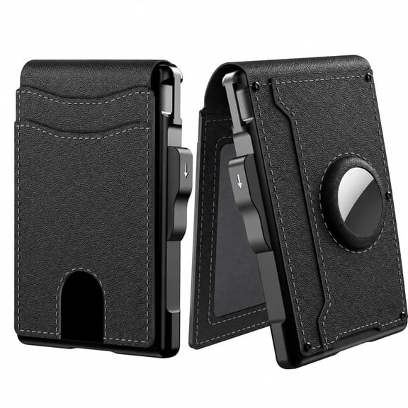 Boviras Wallet for Men, Large-Capacity Card and Money Wallet, for Front Pocket Compact Metal Credit Card Holder Birthday Gifts