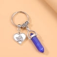 thumbnail image 3 of EGNMCR Keychains Hexagonal Keychain Chakra Healing Crystals Stone, Couples Keychains ,Keyring Handbag Pendant Decor,Valentines Day Gifts Crystals Keychain, 3 of 4