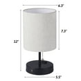 thumbnail image 2 of Set of 2 Modern Desk Lamps & Table Lamps with USB Ports & Outlets, Black, 2 of 9
