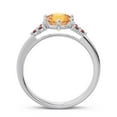 thumbnail image 4 of 2.15 Carat Round Cut Citrine & Garnet Gemstone New Design Engagement Ring for Ladies Solid 14K White Gold Size 4.5 by Diamond-Capitals, 4 of 7