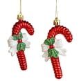 thumbnail image 1 of Adornos navideños, juego de 2 gorros navideños y bastones de carameloDecoraciones navideñasColgantes pequeños, 1 of 5