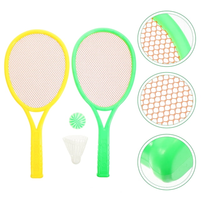 CTIRCHIU 1 Set Kids Badminton Rackets Set Nylon Assorted Color Hand-eye Coordination Improvement