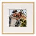 thumbnail image 2 of 6x6 Frame Natural With White Picture Mat For 6x6 Photo - Natural 9x9 Frame To Display Print or, 2 of 7
