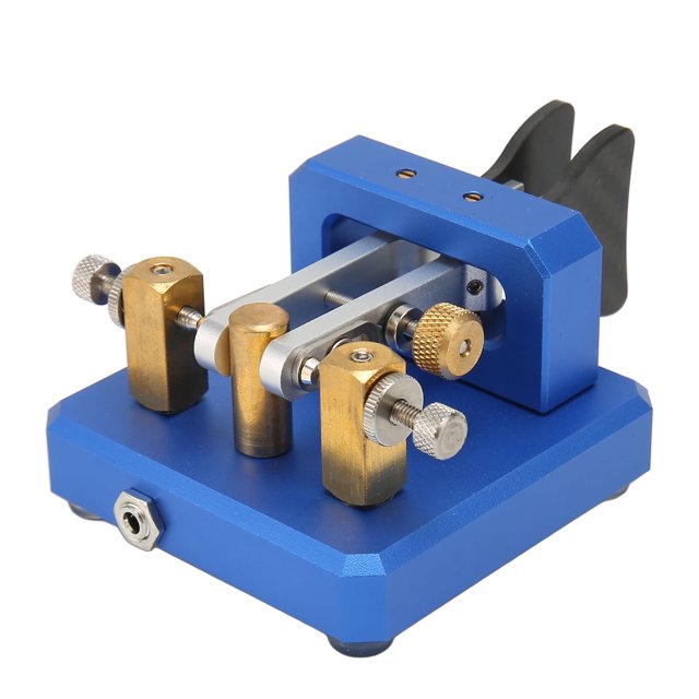 Double Paddle Morse Code Key, Lightweight Portable CW Telegraph Key with Stable Contacts, Morse Code Key for Camping, Indoor