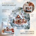thumbnail image 3 of Acrylic Snow House Christmas Ornament, 3.94 Inch Lighted Hanging Decoration, Winter Cottage Pendant for Holiday Tree and Festive Gift Giving, 3 of 7
