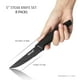 thumbnail image 2 of Juego de 8 cuchillos para carne Hecef de acero inoxidable óxido negro ultra afilados con mango de PP, 2 of 12