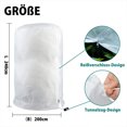 thumbnail image 4 of Cateissary Protección contra heladas con bolsa de yute estilo para plantas de invierno Polar de invierno para plantas Protección contra heladas Jardín y Patio Blanco 60*80cm, 4 of 6