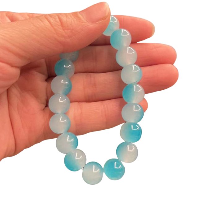 LYMAYTER Women Bracelet Beads Bracelet - Contrast Color, Elastic Rope, Faux Crystal