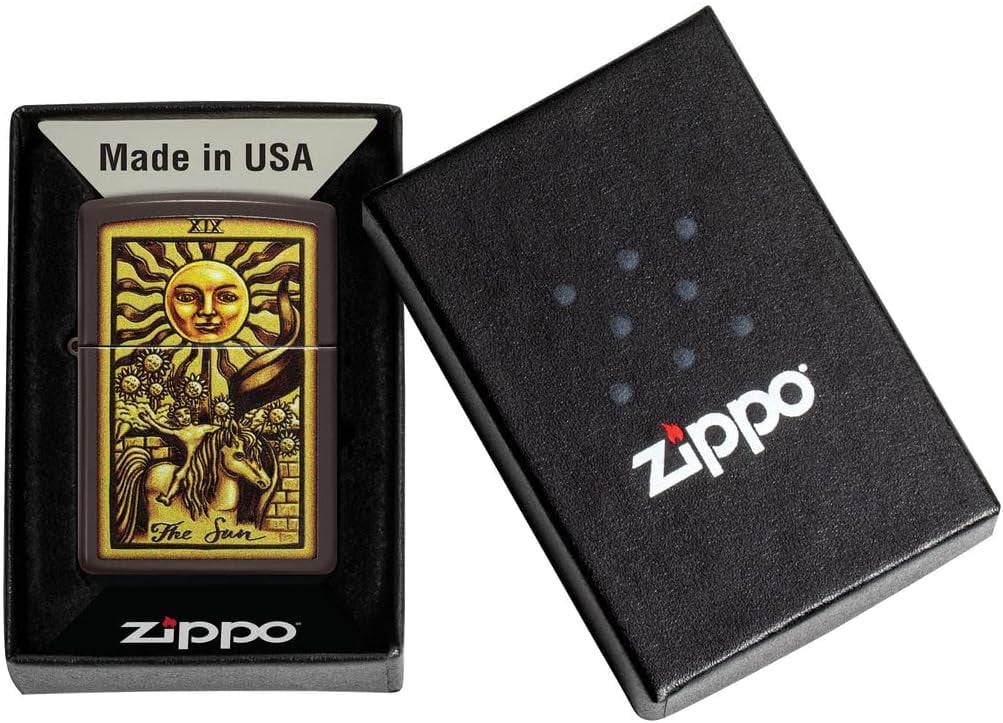 Zippo Lighter - Personalized Custom Message Engraved on Backside for Special Designs Windproof Lighter (The Sun of God 48452)
