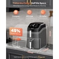 thumbnail image 5 of Aeitto 12QT Large Air Fryer, 12-in-1 Digital Airfryer with Clear Window, 40+ Recipes, Flavor-Lock Tech, Shake Reminder, Compact, Quiet, Dishwasher Safe, Nonstick, Fit for Family of 2-5, Black, 5 of 9