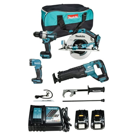 Makita XT454T 18V LXT Lithium-Ion Brushless Cordless 4-Pc. Combo Kit