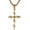Gold, variant on Men's Vintage Silver Nail Cross Punk Gothic Stainless Steel Barbed Wire Pendant Necklacee 22+2 Inch