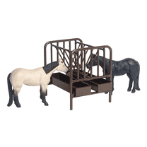 Little Buster Toys, Priefert Pasture Horse Feeder & Quarter Horse Bundle Figures