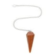 thumbnail image 2 of Natural Red Jasper Crystal Gemstone Rock Pendulum - Red Color - Hexagonal Pointed, Dowsing, Divination, Reiki Charged, Chakra Healing, 2 of 5